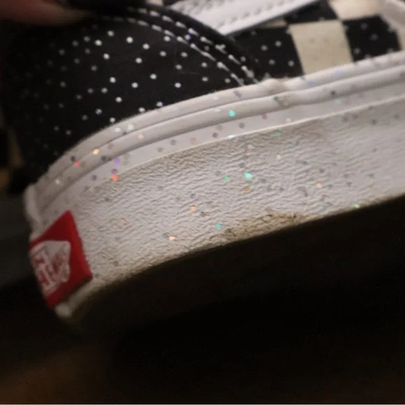 VANS unisex Old Skool Confetti Checkerboard Child Sneakers - Picture 9 of 10